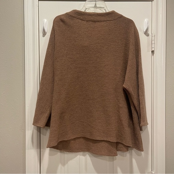 JM Collection Sweater Women’s 2XL Wool Embellished Brown Cardigan Boho Glam Cozy - Picture 2 of 10